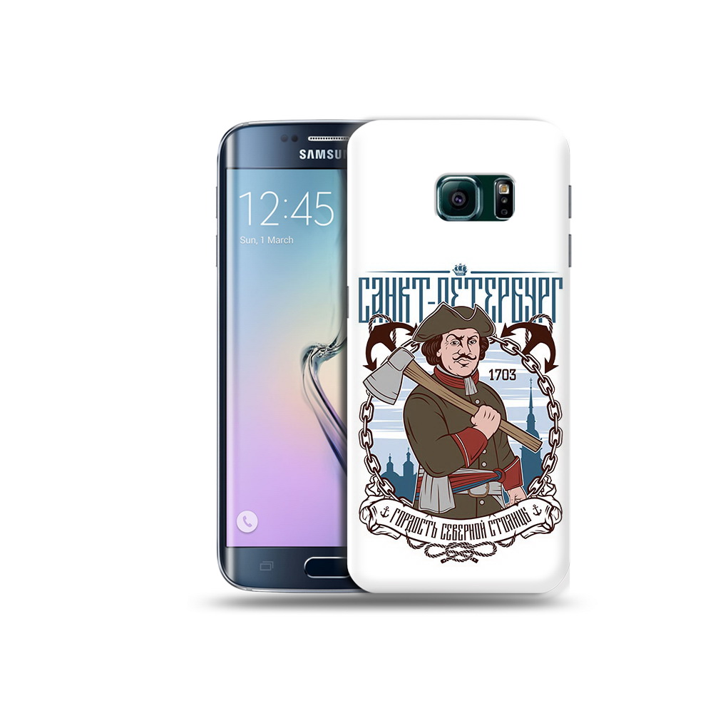 

Чехол MyPads Tocco для Samsung Galaxy S6 Edge Петр первый, Прозрачный, Tocco
