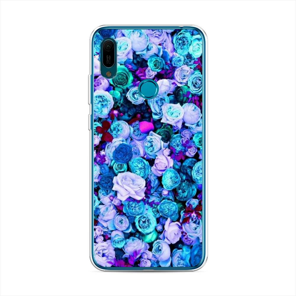 

Чехол на Huawei Y6 2019 "Цветочный ковер", Фиолетовый, 68650-2