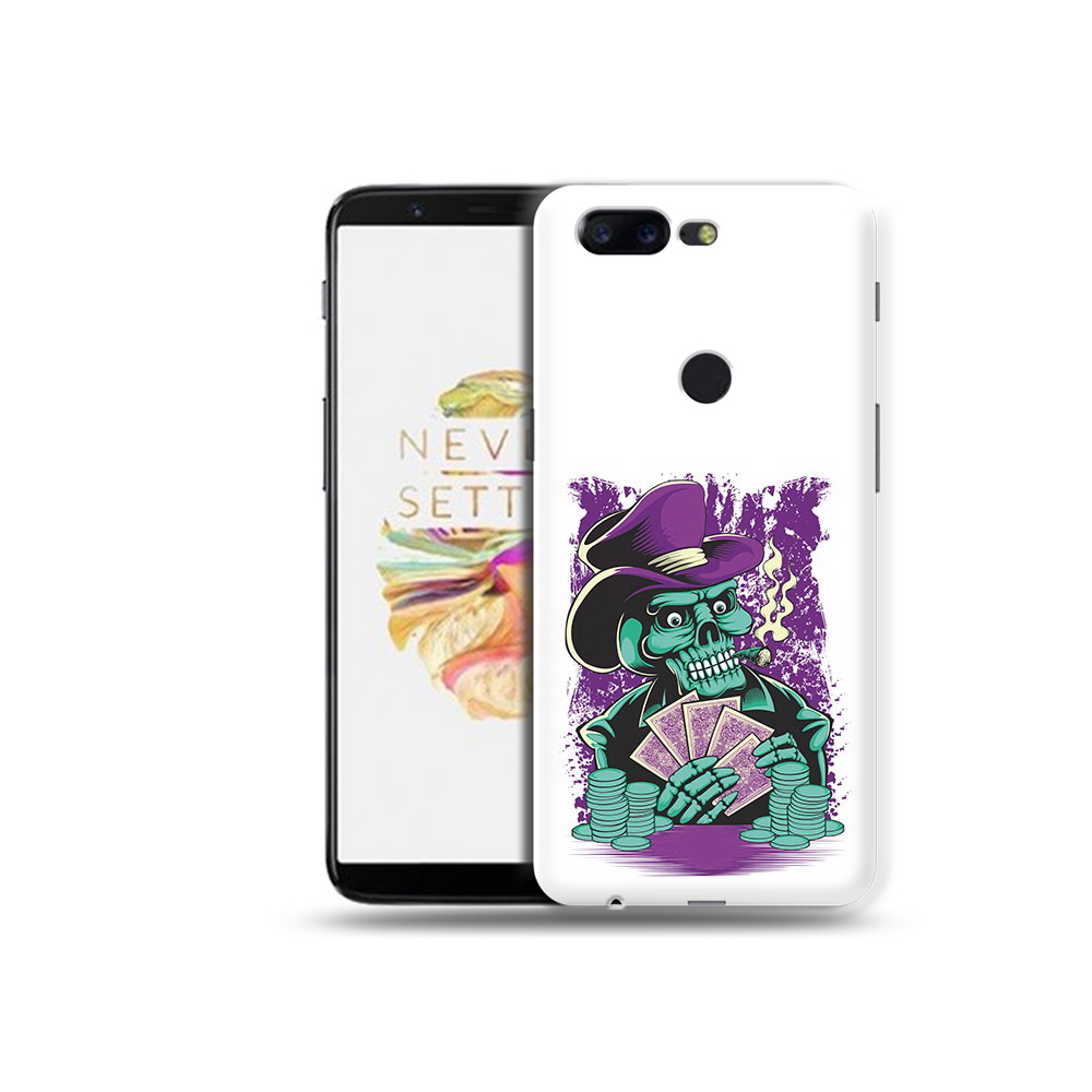 

Чехол MyPads Tocco для OnePlus 5T зеленый череп с картами, Прозрачный, Tocco