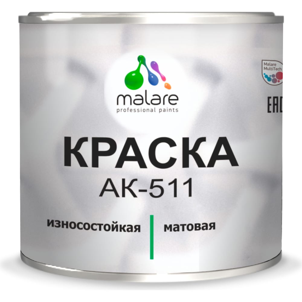 фото Malare краска ак-511 для дорожной разметки, белая 2,5 кг 2015147336262 nobrand