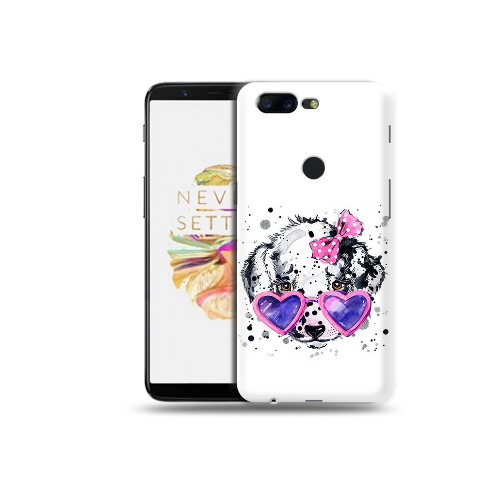 

Чехол MyPads Tocco для OnePlus 5T долматинец в очках, Прозрачный, Tocco