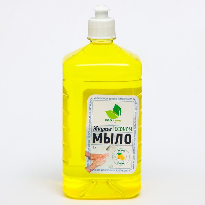 Жидкое мыло Eco Line Econom Лимон 1000 мл doxa мыло туалетное beauty soap лимон мед 480