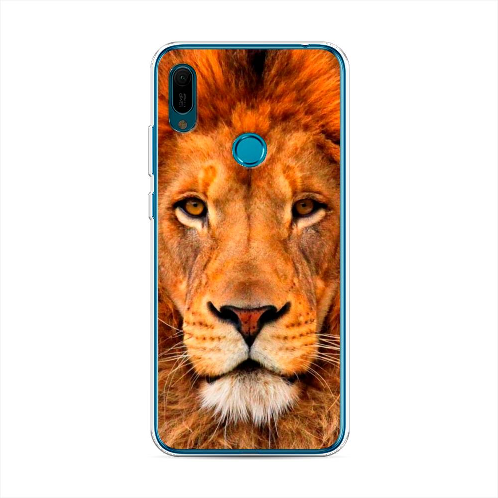 

Чехол на Huawei Y6 2019 "Благородный лев", Оранжевый, 68650-1