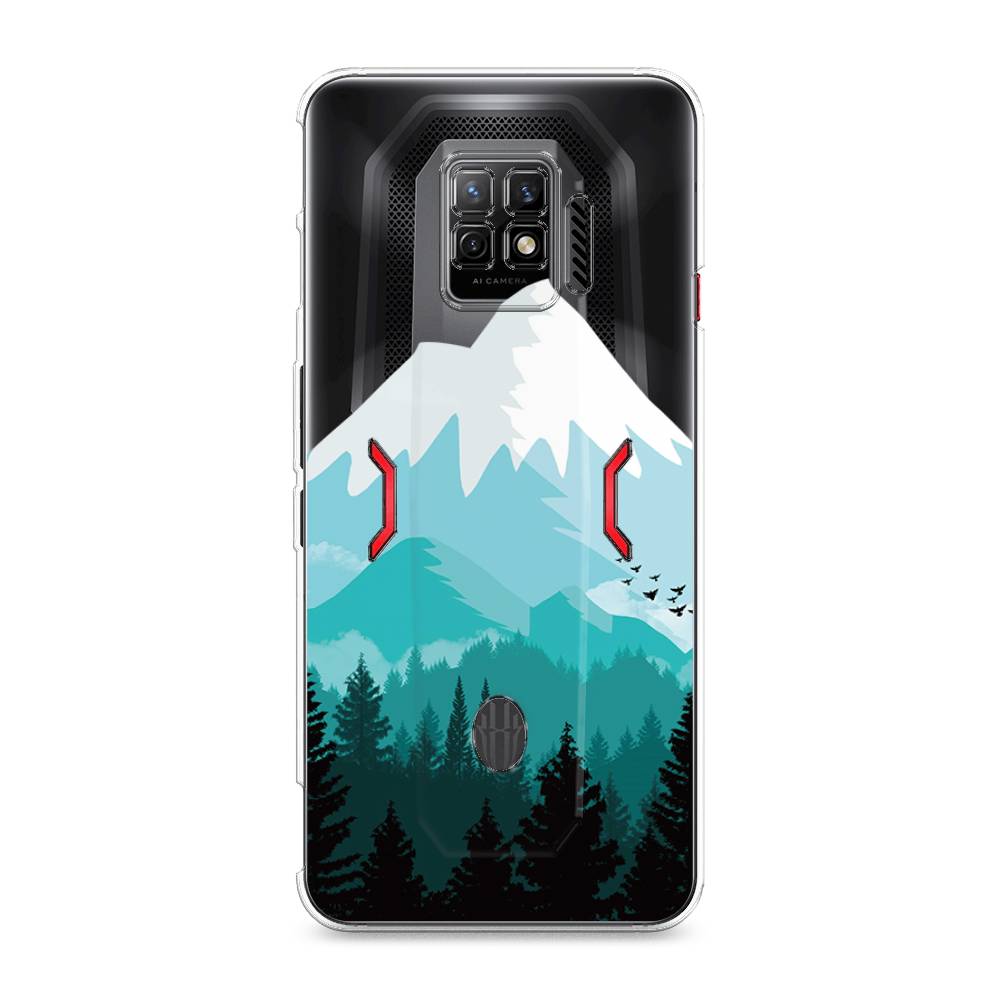 

Чехол на ZTE Nubia Red Magic 7 Pro "Синяя снежная гора", Белый;голубой, 136050-2