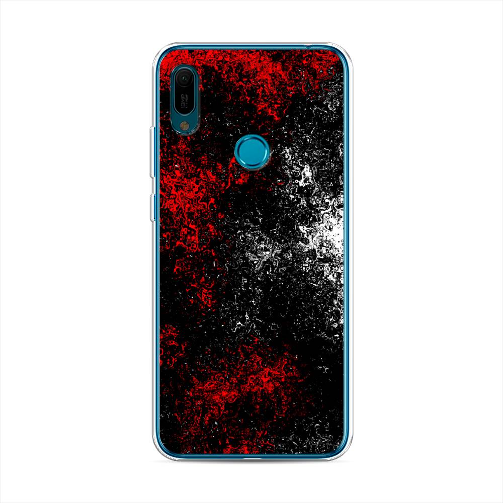 

Чехол на Huawei Y6 2019 "Монотипия", Красный;черный;белый, 68650-3