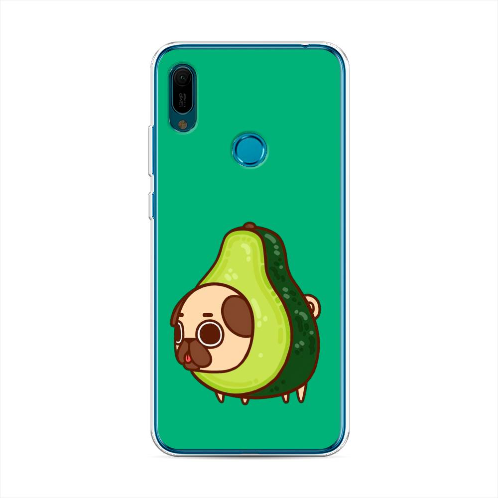 

Чехол на Huawei Y6 2019 "Мопс авокадик", Зеленый, 68650-1