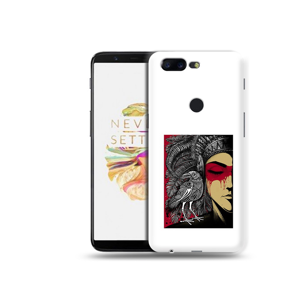 

Чехол MyPads Tocco для OnePlus 5T девушка с вороном в абстракции, Прозрачный, Tocco