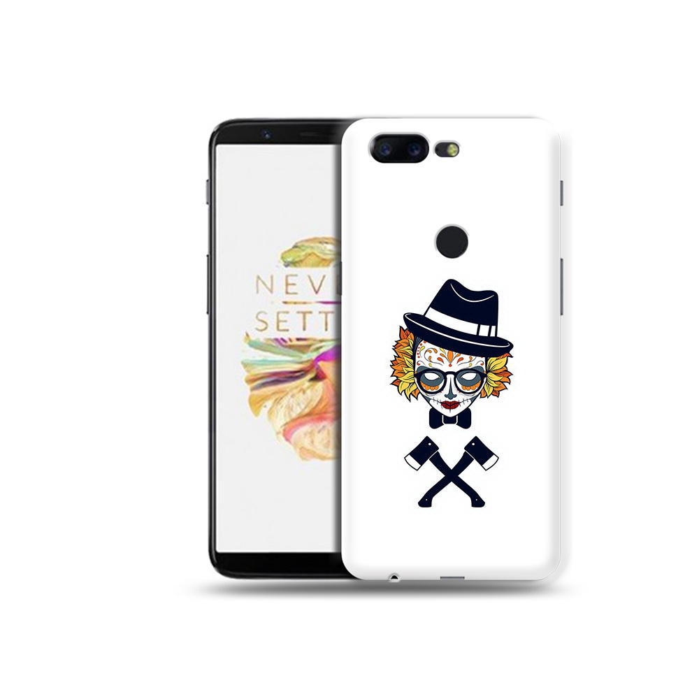 

Чехол MyPads Tocco для OnePlus 5T девушка в маске с топорами рисунок, Прозрачный, Tocco