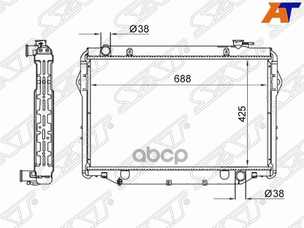 

SAT Радиатор TOYOTA LAND CRUISER 80 4,2D 96-98-