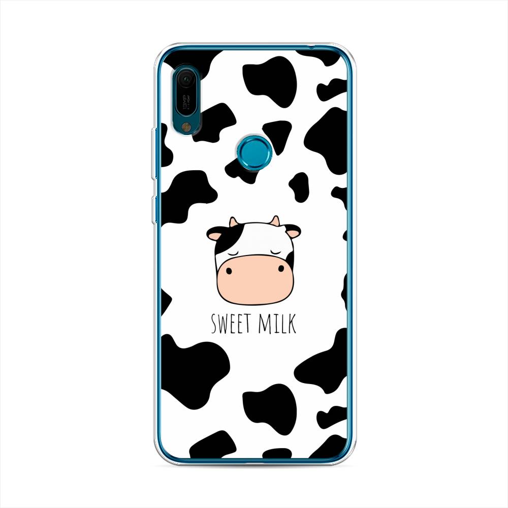 

Чехол на Huawei Y6 2019 "Sweet milk", Розовый;белый;черный, 68650-1