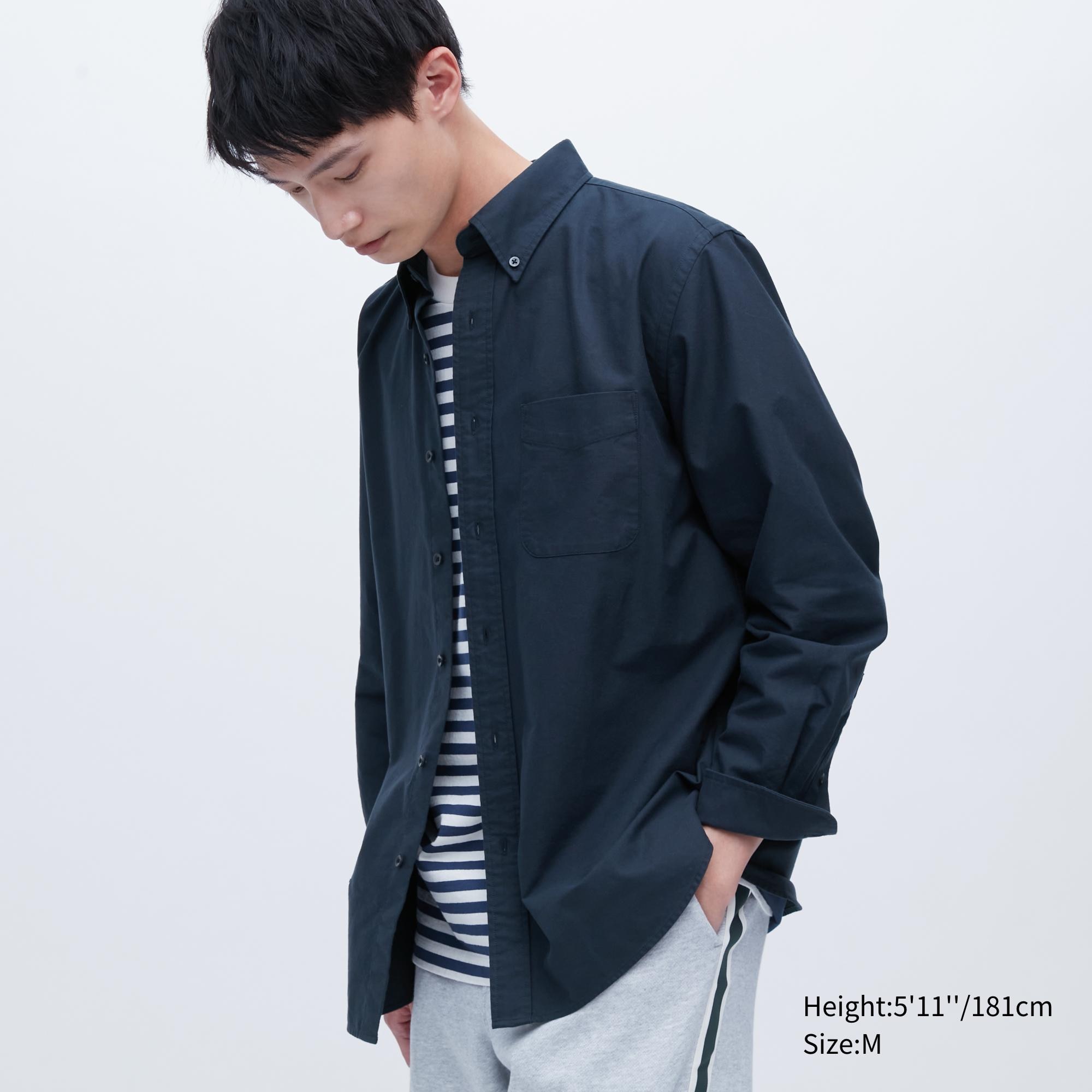 

Рубашка мужская UNIQLO 455955COL69 синяя L (доставка из-за рубежа), Синий, 455955COL69