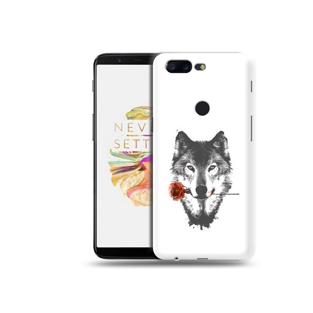 

Чехол MyPads Tocco для OnePlus 5T волк с розой, Прозрачный, Tocco