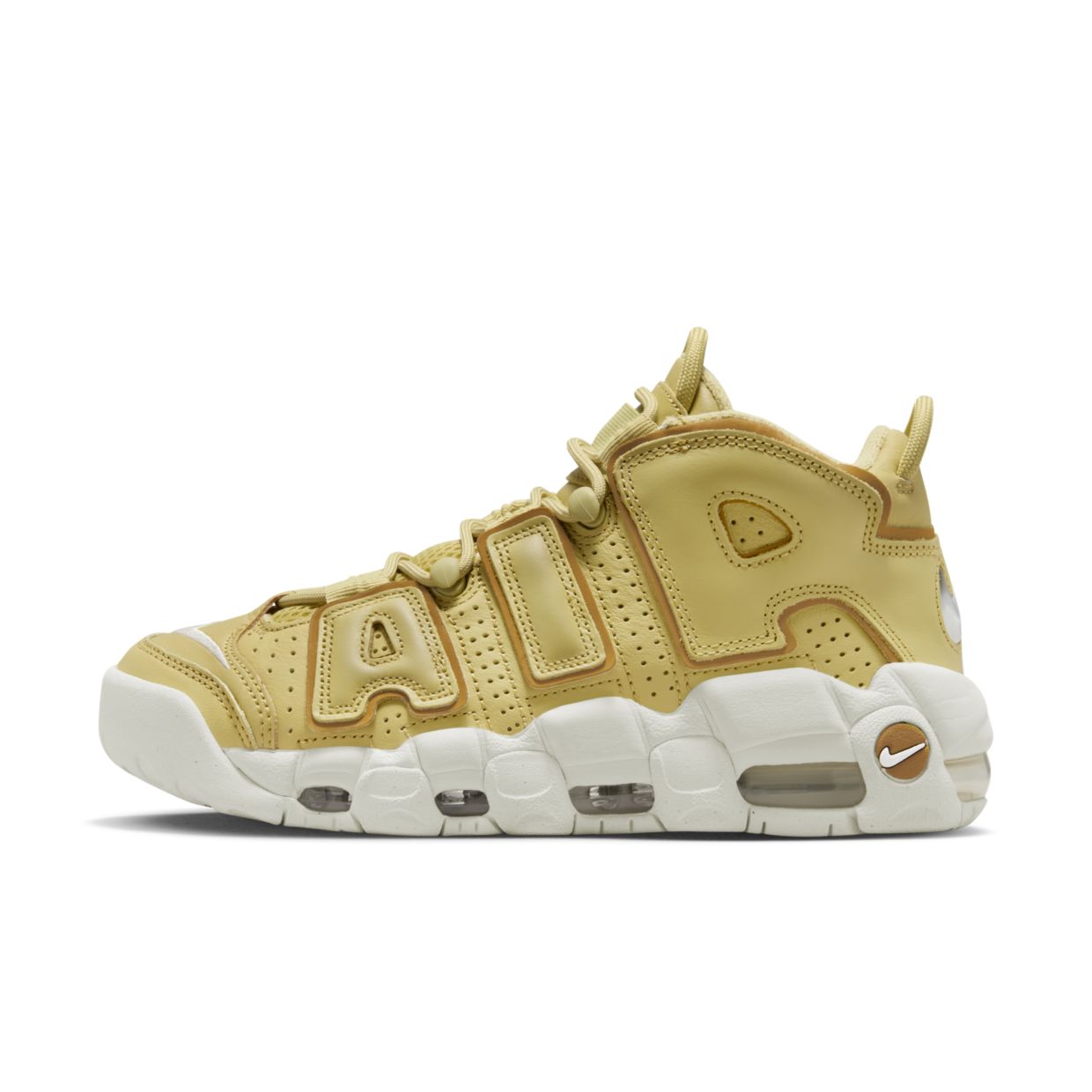 Кроссовки женские Nike W Air More Uptempo Buff Gold бежевые 5 US