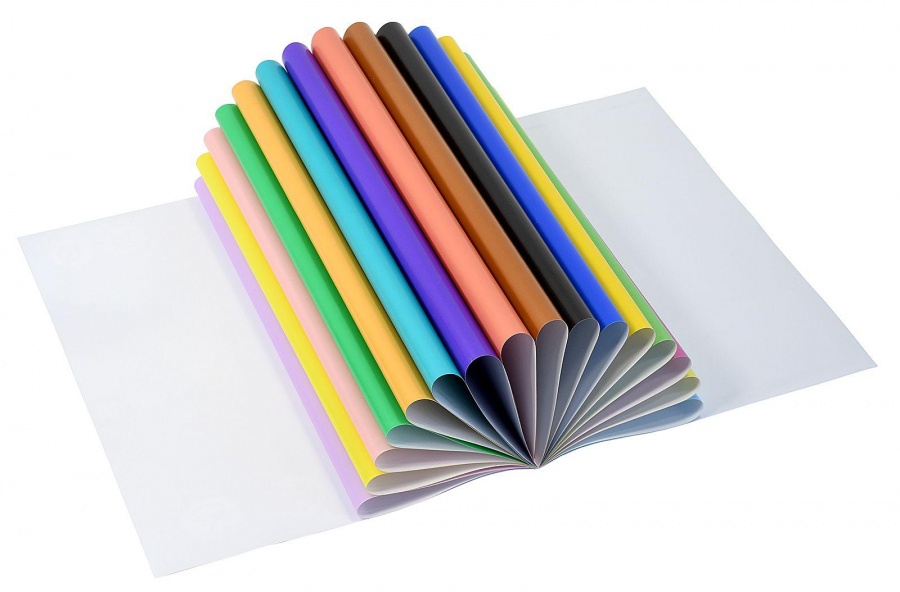 Бумага цветная мелованная schoolФОРМАТ 16 л 16 цветов 60 г/м2 на скрепке 40 уп