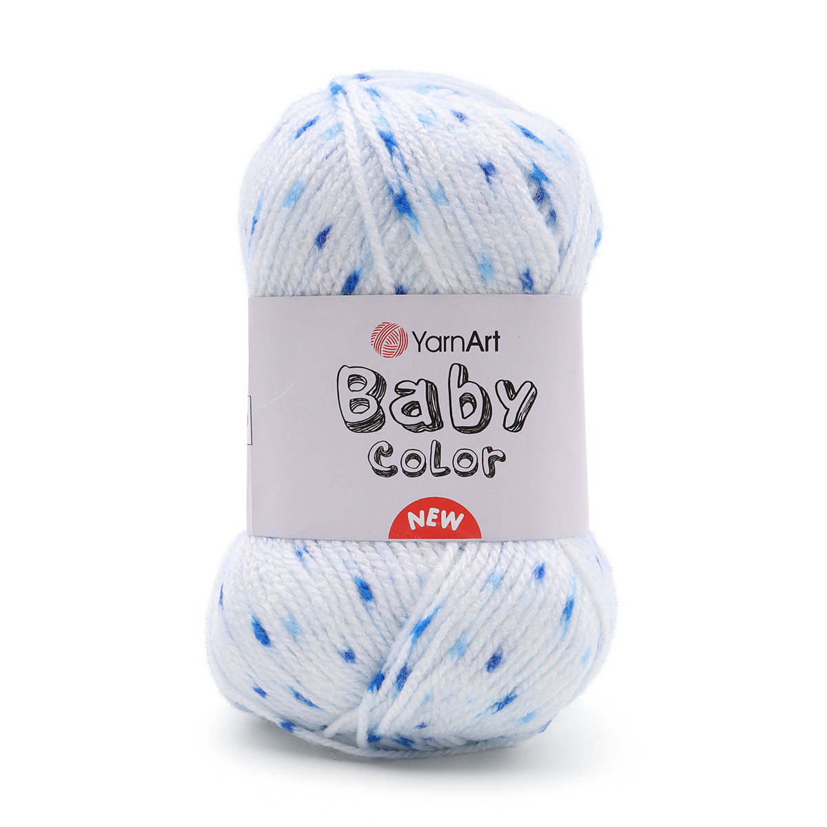 

Пряжа YarnArt 'Baby color', 50г, 150м (100% акрил) (210 принт), 5 мотков, Белый