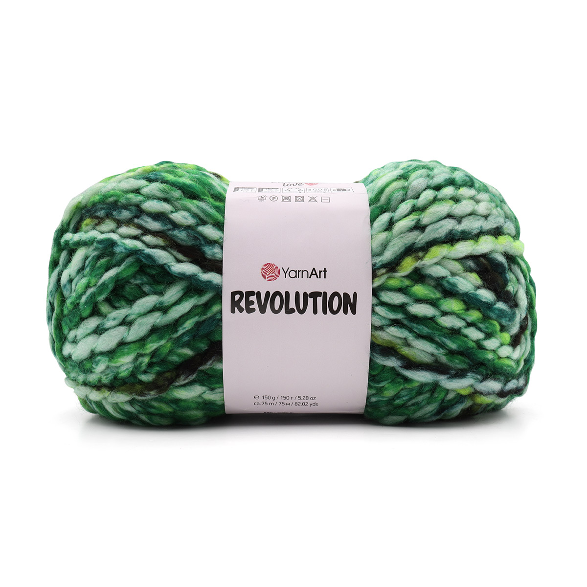 

Пряжа YarnArt 'Revolution', 150г, 75м (шерсть, акрил) (1602 принт), 3 мотка, Разноцветный