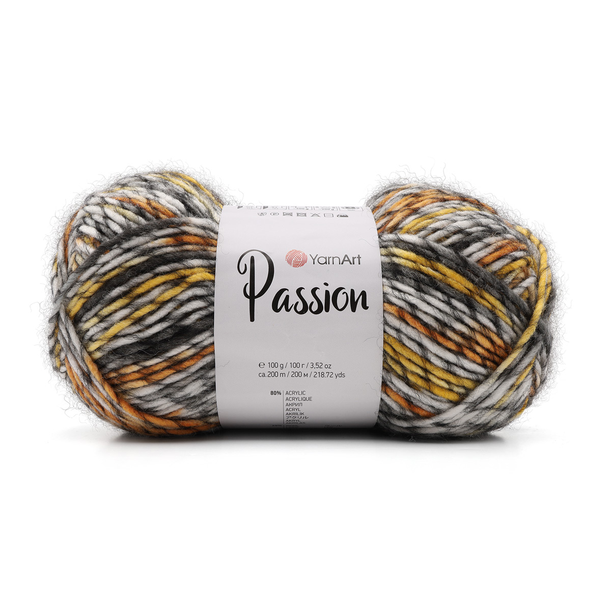 

Пряжа YarnArt 'Passion' 100гр 200м (шерсть, акрил) (1251 принт), 5 мотков, Разноцветный