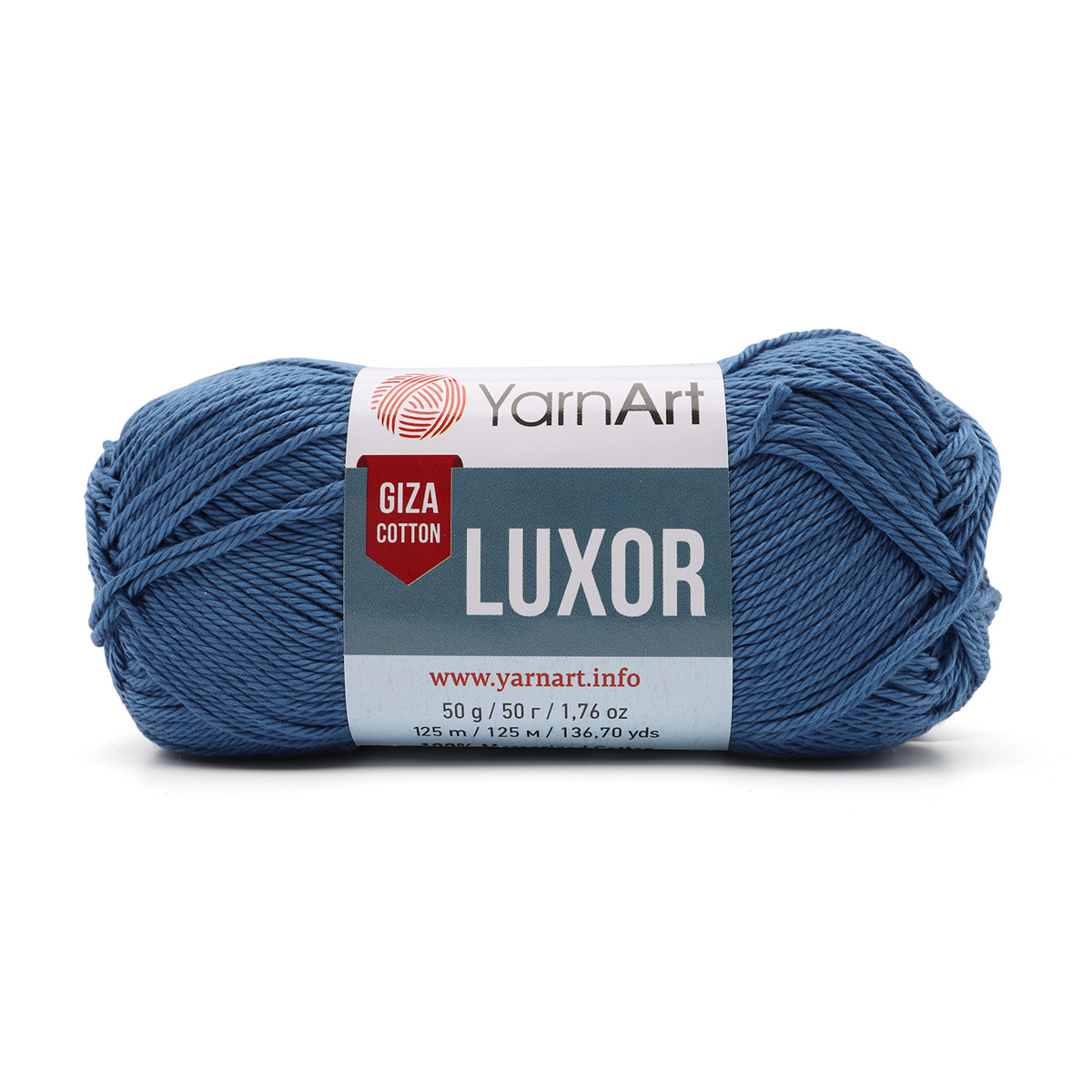 

Пряжа YarnArt 'Luxor', 50г, 125м (мерсеризованный хлопок) (1242 джинсовый), 10 мотков