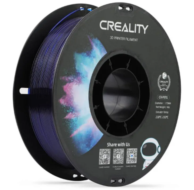 

Катушка CR-PETG-пластика Creality 1.75 мм 1кг., прозрачная синяя (3301030036), CR-PETG
