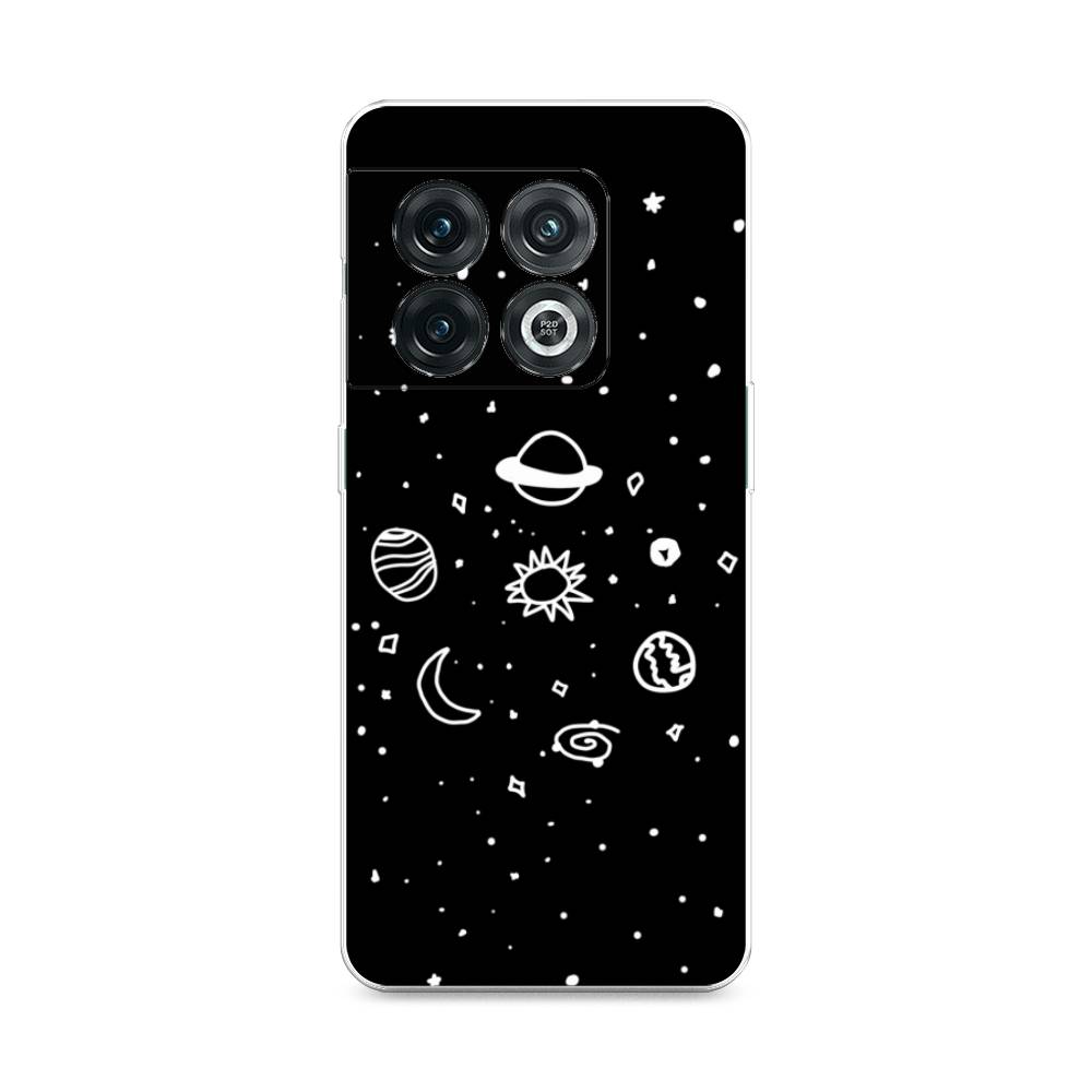 

Чехол на OnePlus 10 Pro 5G "Дудл солнечной системы", Бежевый;серый, 152150-2