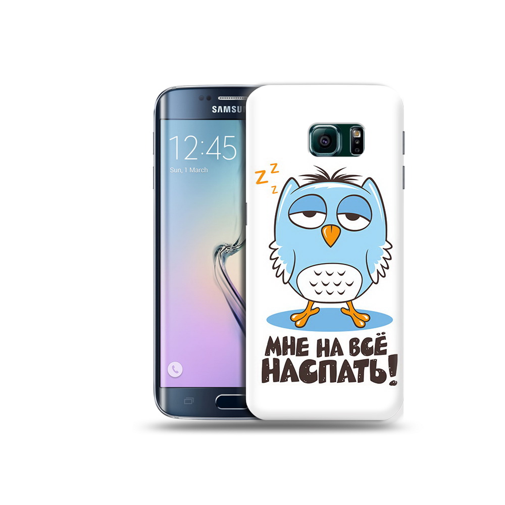 

Чехол MyPads Tocco для Samsung Galaxy S6 Edge Мне на все наспать, Прозрачный, Tocco