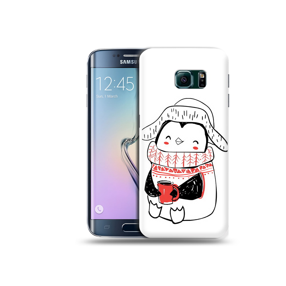

Чехол MyPads Tocco для Samsung Galaxy S6 Edge Милый пингвин, Прозрачный, Tocco