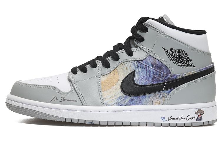 

Кеды унисекс Jordan Air Jordan 1 Mid серые 47.5 EU, Серый, Air Jordan 1 Mid