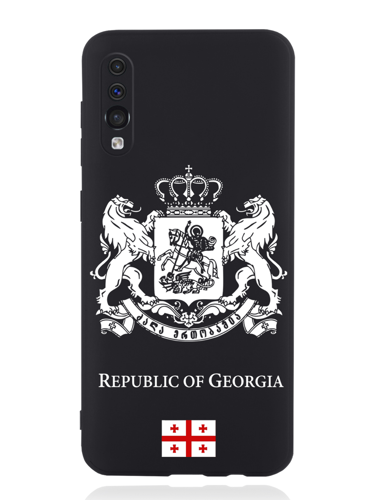 

Чехол SignumCase Samsung Galaxy A50 Белый Герб Грузии, Золотистый;черный, Samsung Galaxy A50 Белый Герб Грузии