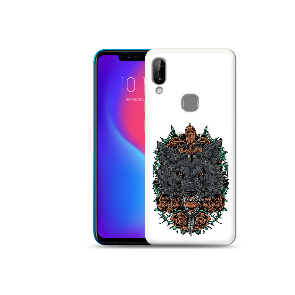 

Чехол MyPads Tocco для Lenovo S5 Pro красивый злой волк, Прозрачный, Tocco