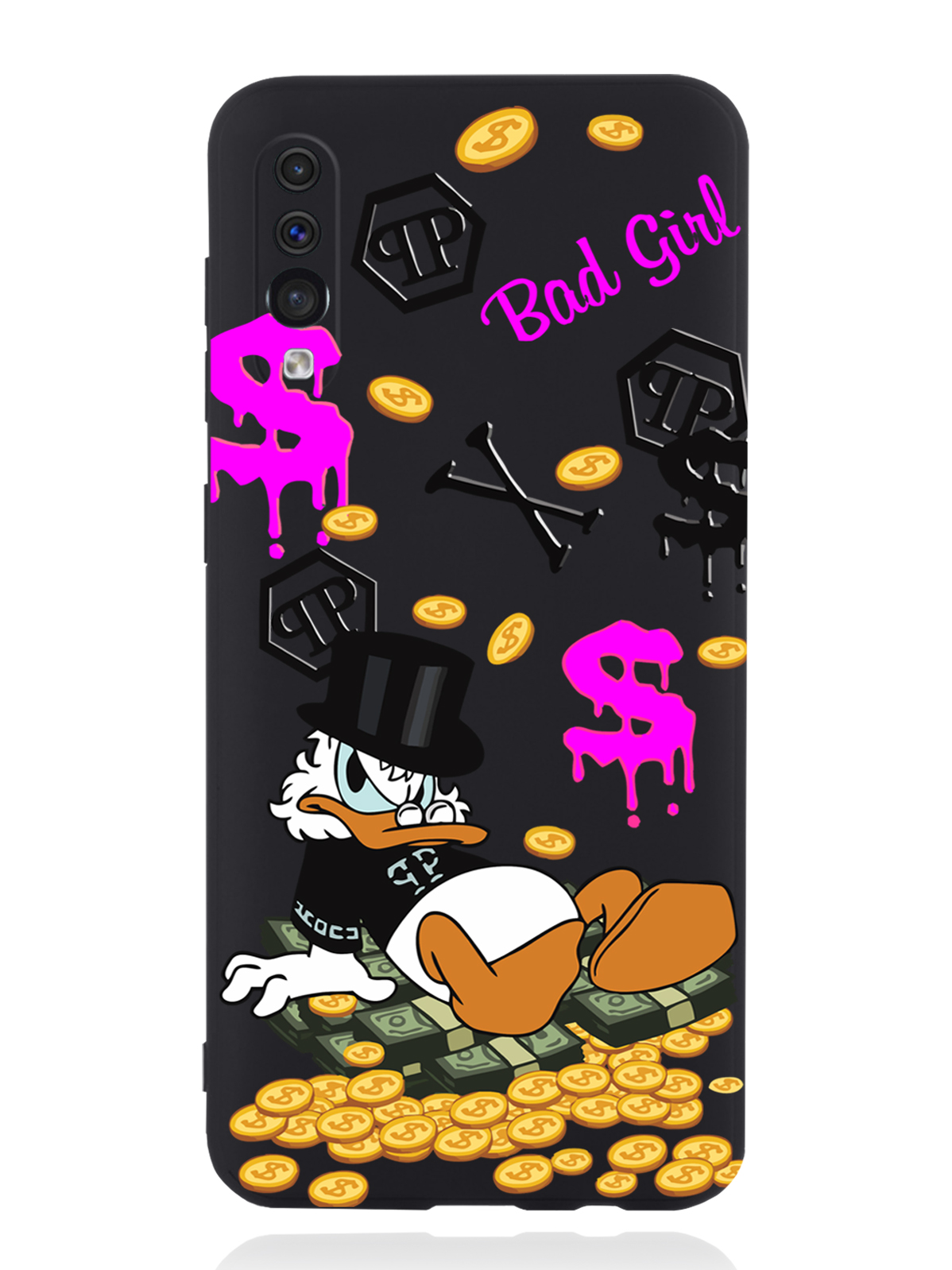 

Чехол MustHaveCase Samsung Galaxy A50 Богатая Утка Bad Girl, Черный;розовый, Samsung Galaxy A50 Богатая Утка Bad Girl