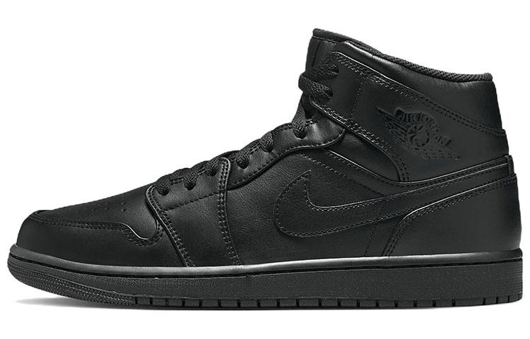 

Кеды унисекс Jordan Air Jordan 1 mid черные 45.5 EU, Черный, Air Jordan 1 mid