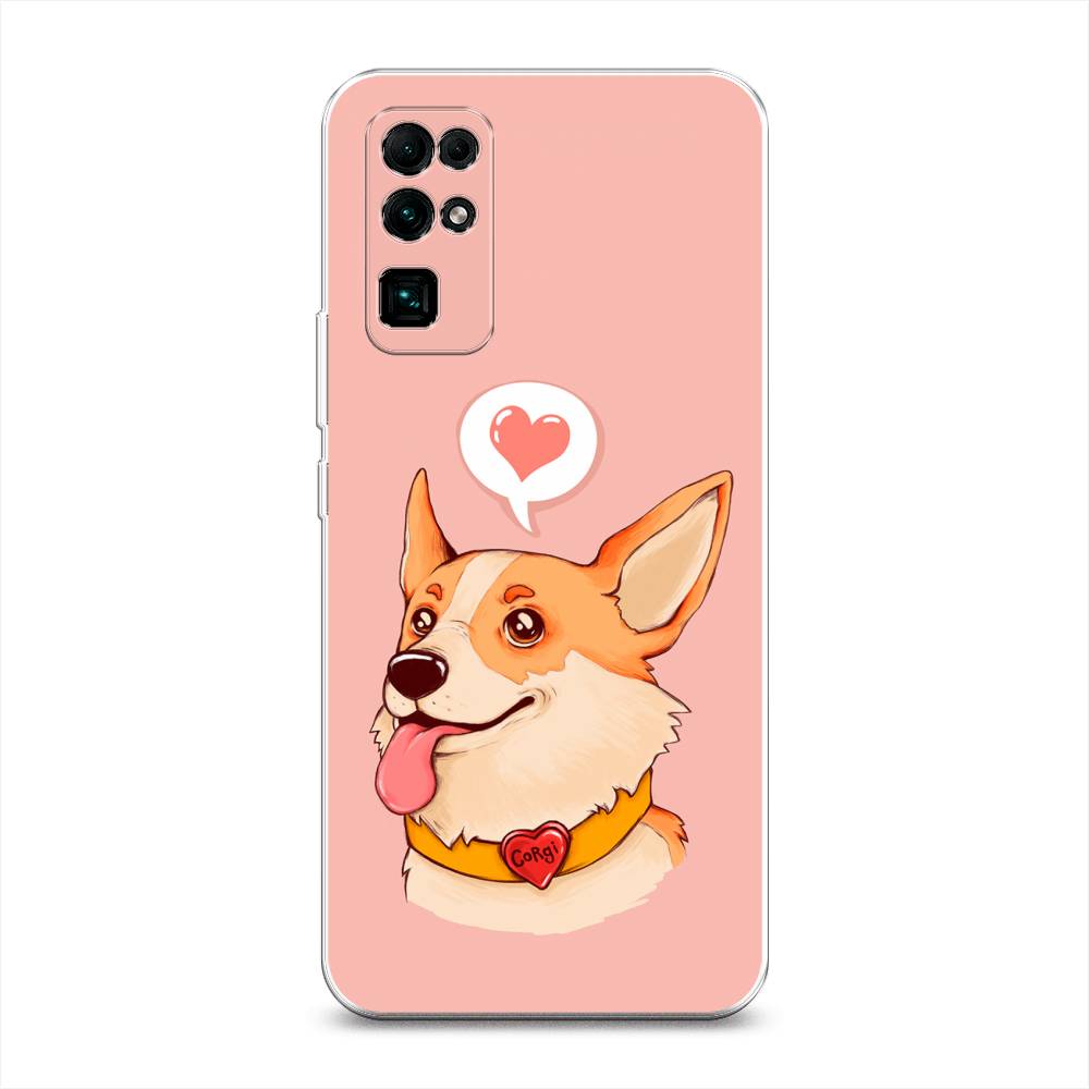

Чехол на Honor 30 "Корги язык", Розовый;коричневый, 612150-1