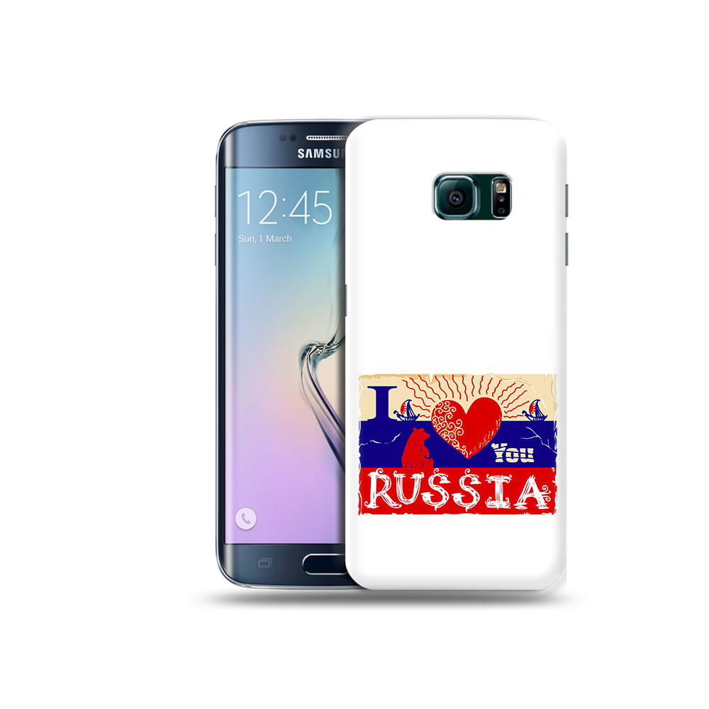 

Чехол MyPads Tocco для Samsung Galaxy S6 Edge Люблю Россию, Прозрачный, Tocco