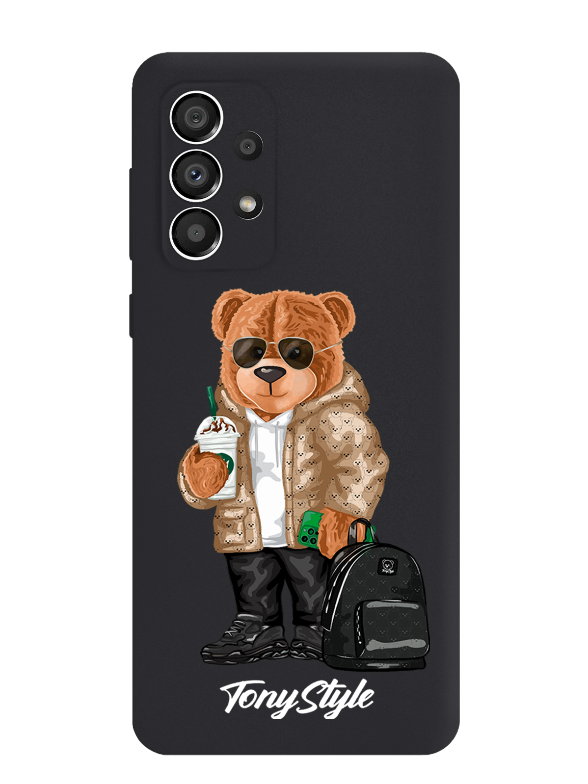 

Чехол Tony Style Samsung Galaxy A33 Tony Style в очках, Коричневый;черный;белый, Samsung Galaxy A33 Tony Style в очках