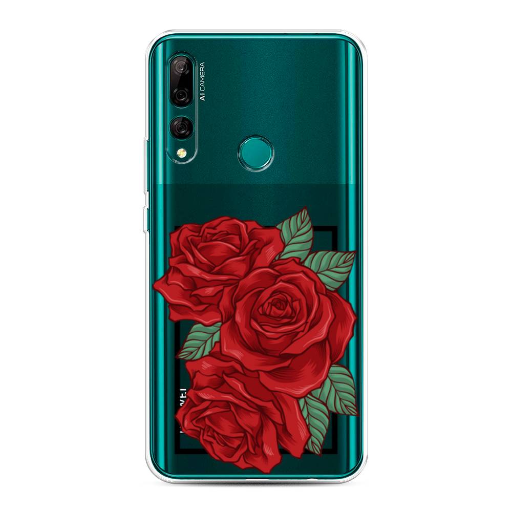 

Чехол на Huawei Y9 Prime 2019 "Три алые розы", Красный, 611950-2