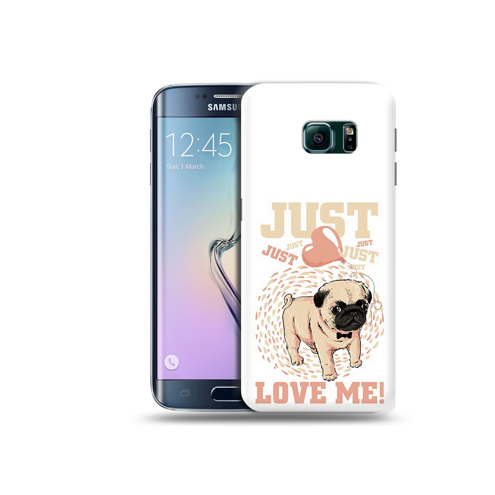 

Чехол MyPads Tocco для Samsung Galaxy S6 Edge Люби меня, Прозрачный, Tocco