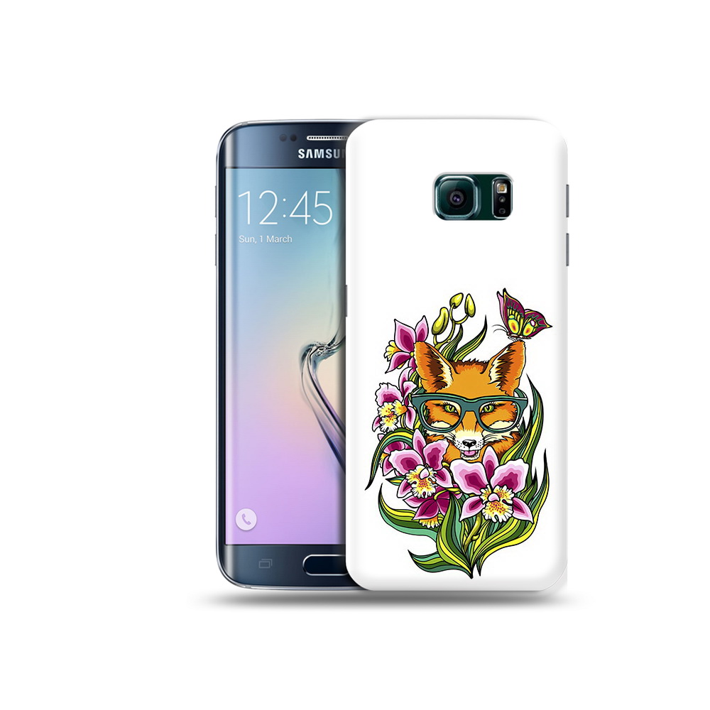 

Чехол MyPads Tocco для Samsung Galaxy S6 Edge Лиса в цветах, Прозрачный, Tocco