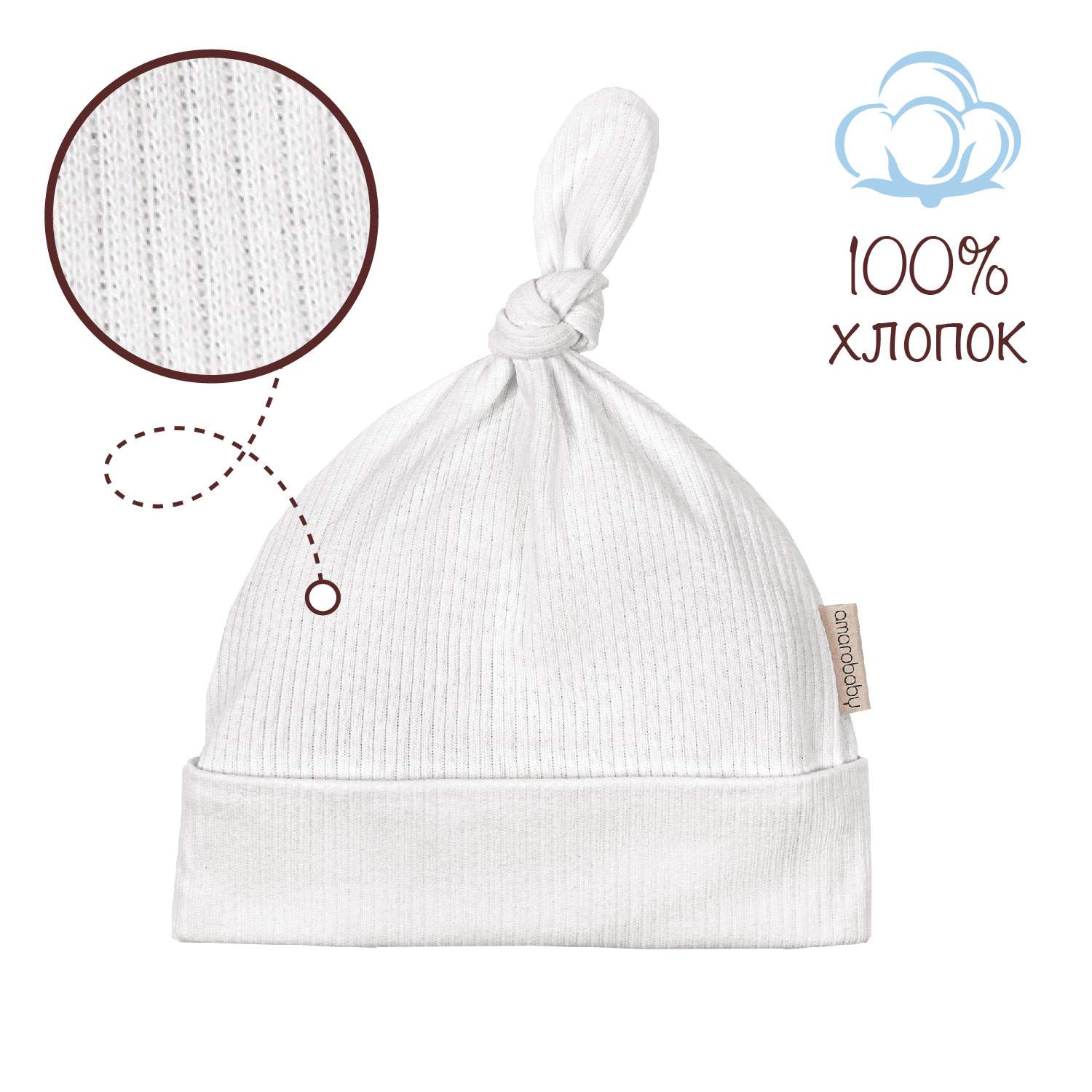 

Чепчик детский Amarobaby AB-OD22-NE16FG цв. белый р. 46, Fashion gnome