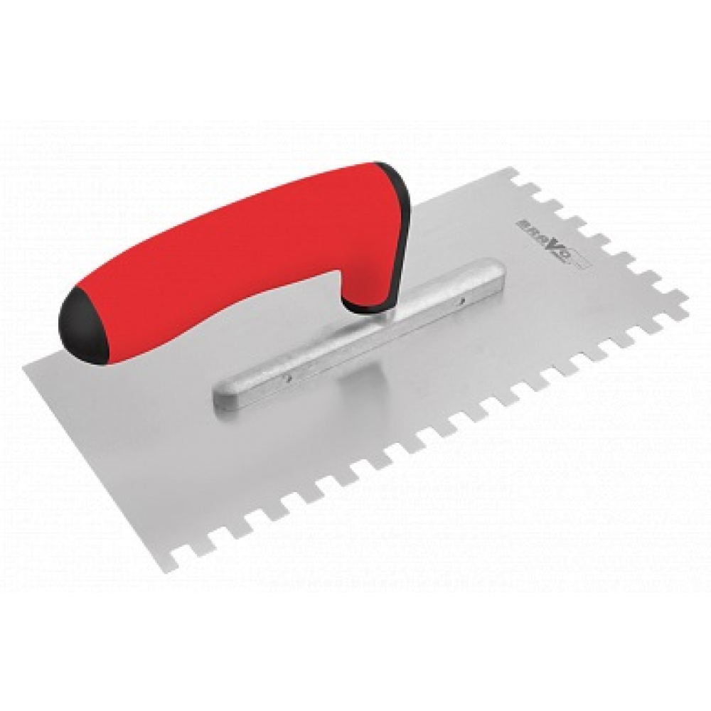 

COMENSAL Гребёнка из нерж.ст. с ручкой BRAVO SOFT 130х270 4х4, 10х10 905-41