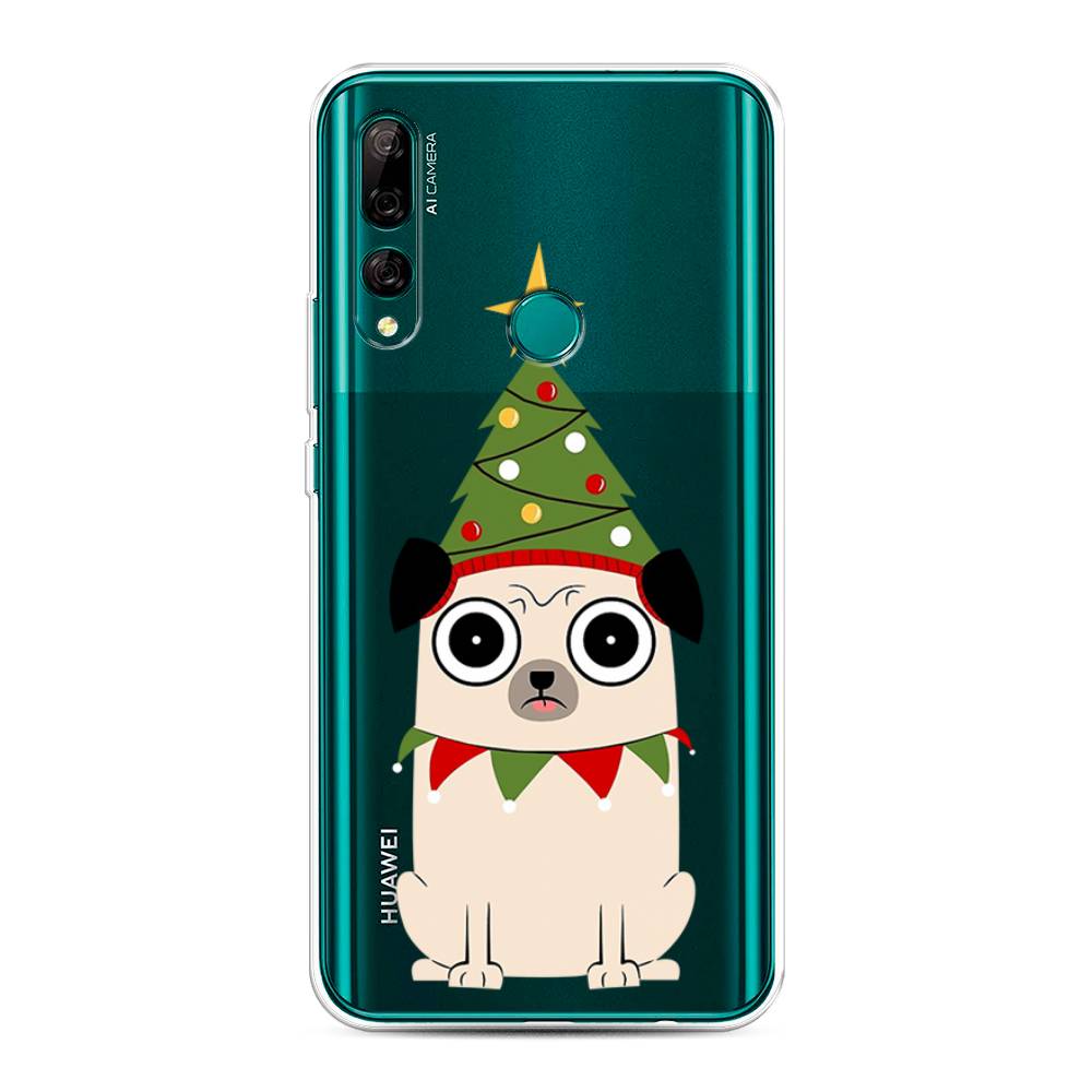 

Чехол на Huawei Y9 Prime 2019 "Собачка с ёлочкой", Бежевый;красный;зеленый, 611950-1