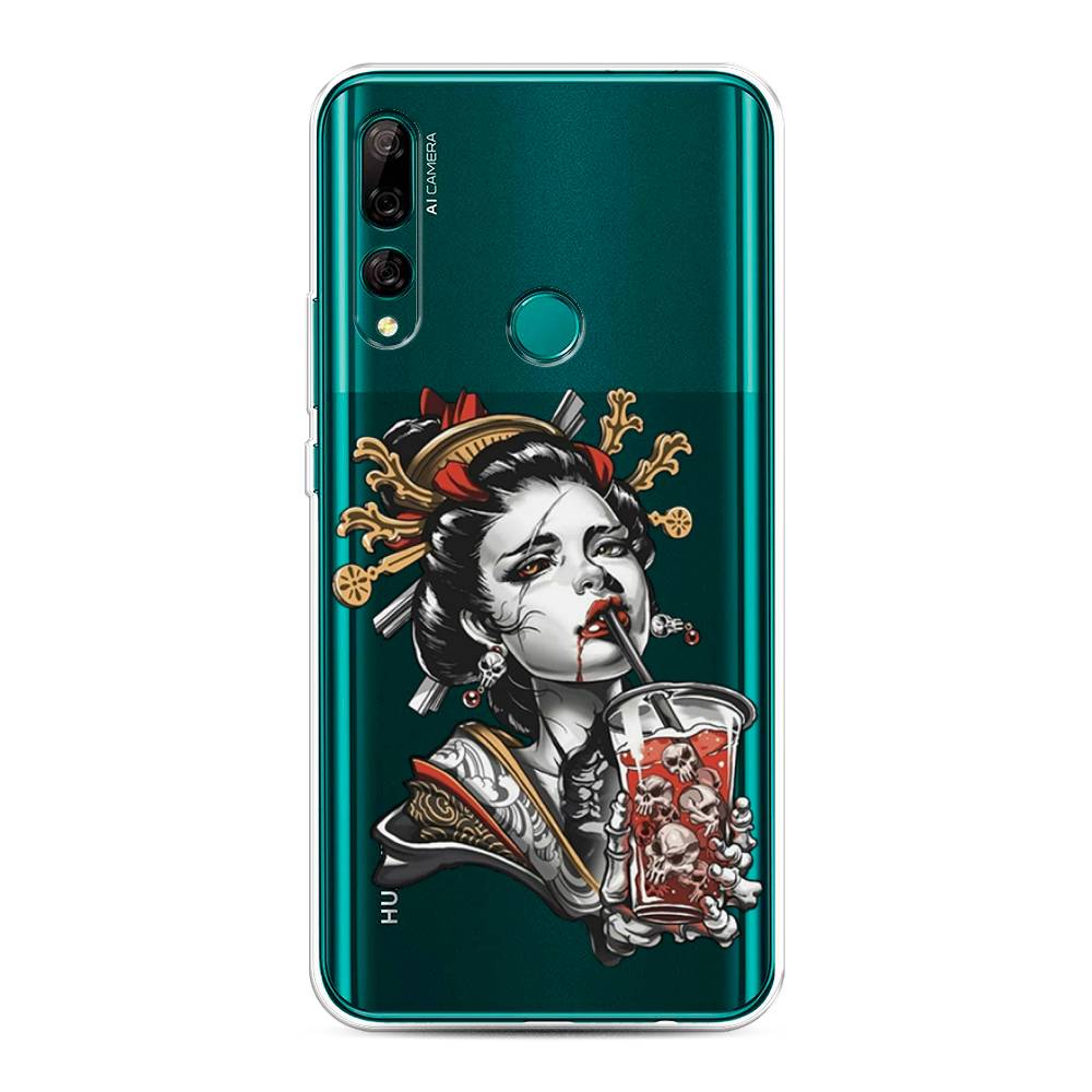 

Чехол на Huawei Y9 Prime 2019 "Опасная гейша", Красный;черный;серый, 611950-4