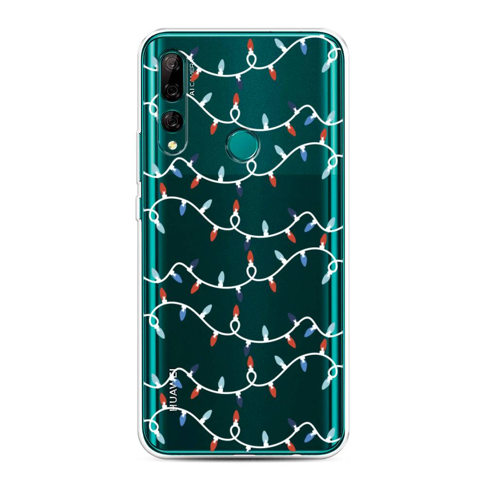 

Чехол на Huawei Y9 Prime 2019 "Разноцветная гирлянда", Белый;красный;синий, 611950-5