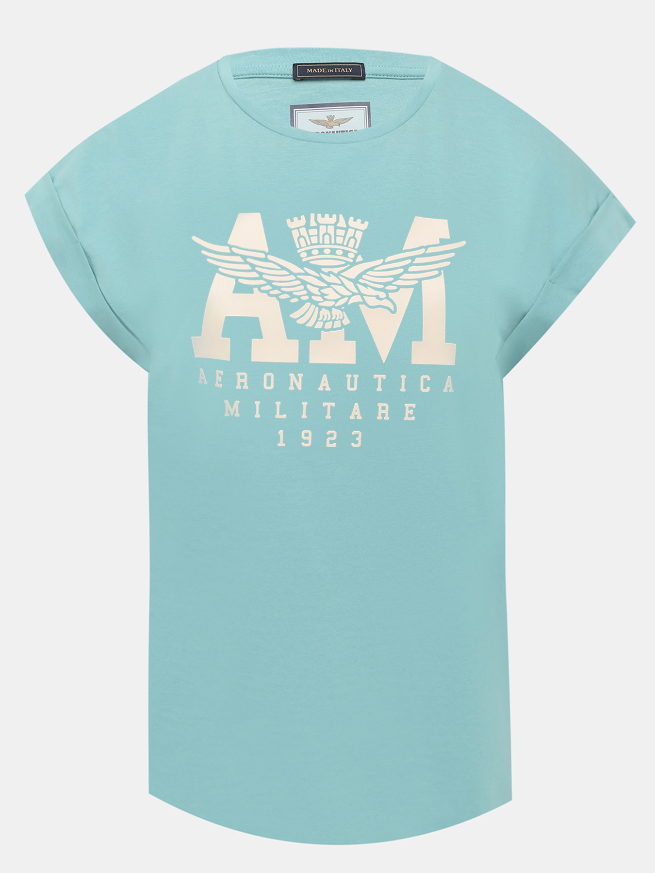 

Футболка женская Aeronautica Militare 479385 бирюзовая 48 RU, Бирюзовый, 479385