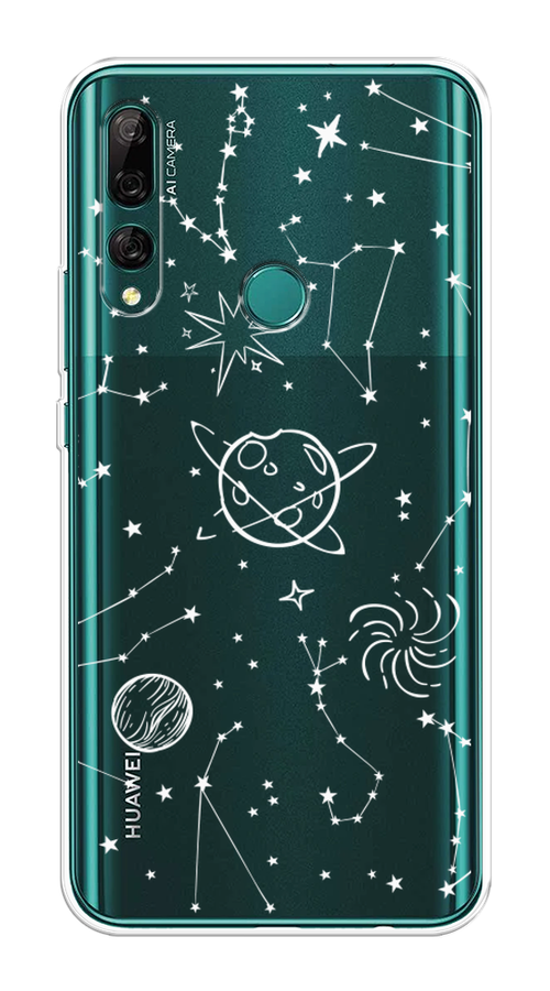 

Чехол на Huawei Y9 Prime 2019 "Планеты в космосе", Белый, 611950-2