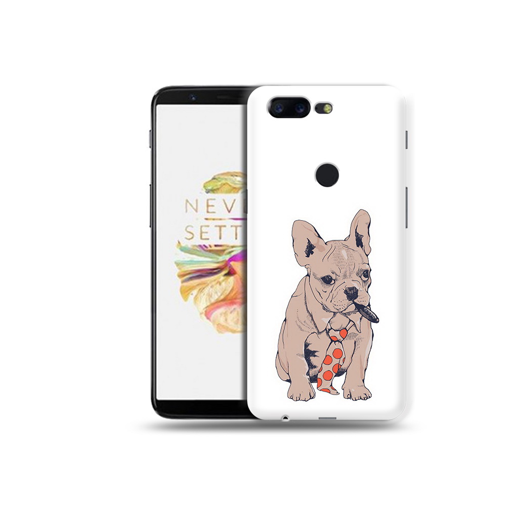 

Чехол MyPads Tocco для OnePlus 5T бульдог с сигарой, Прозрачный, Tocco