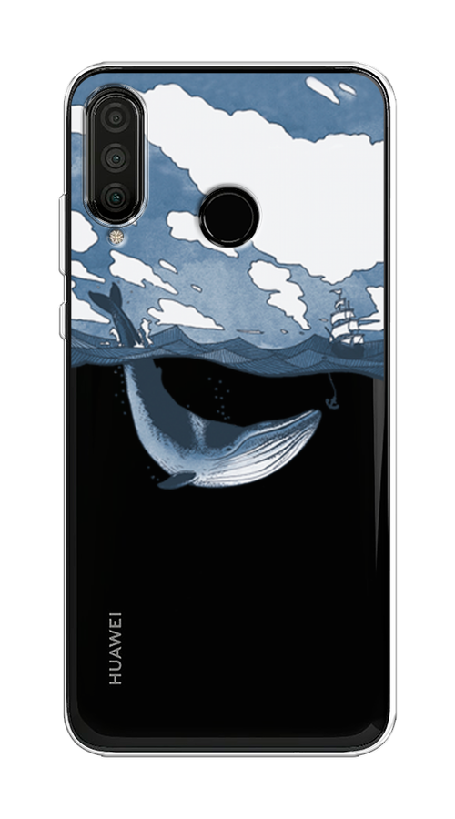 

Чехол на Huawei P30 Lite "Большой кит", Синий, 67950-1