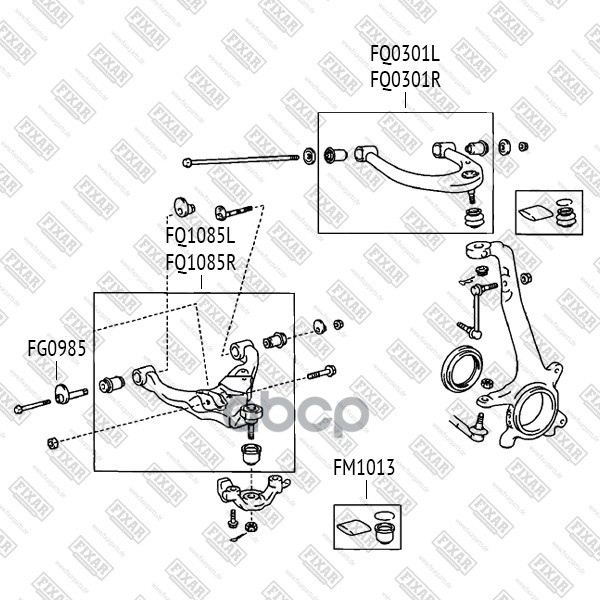 

Fg0985 втулка С Эксцентриком Пер. Нижн. Рычага Toyota Land Cruiser/Fj Cruser 02>, Lexus Gx