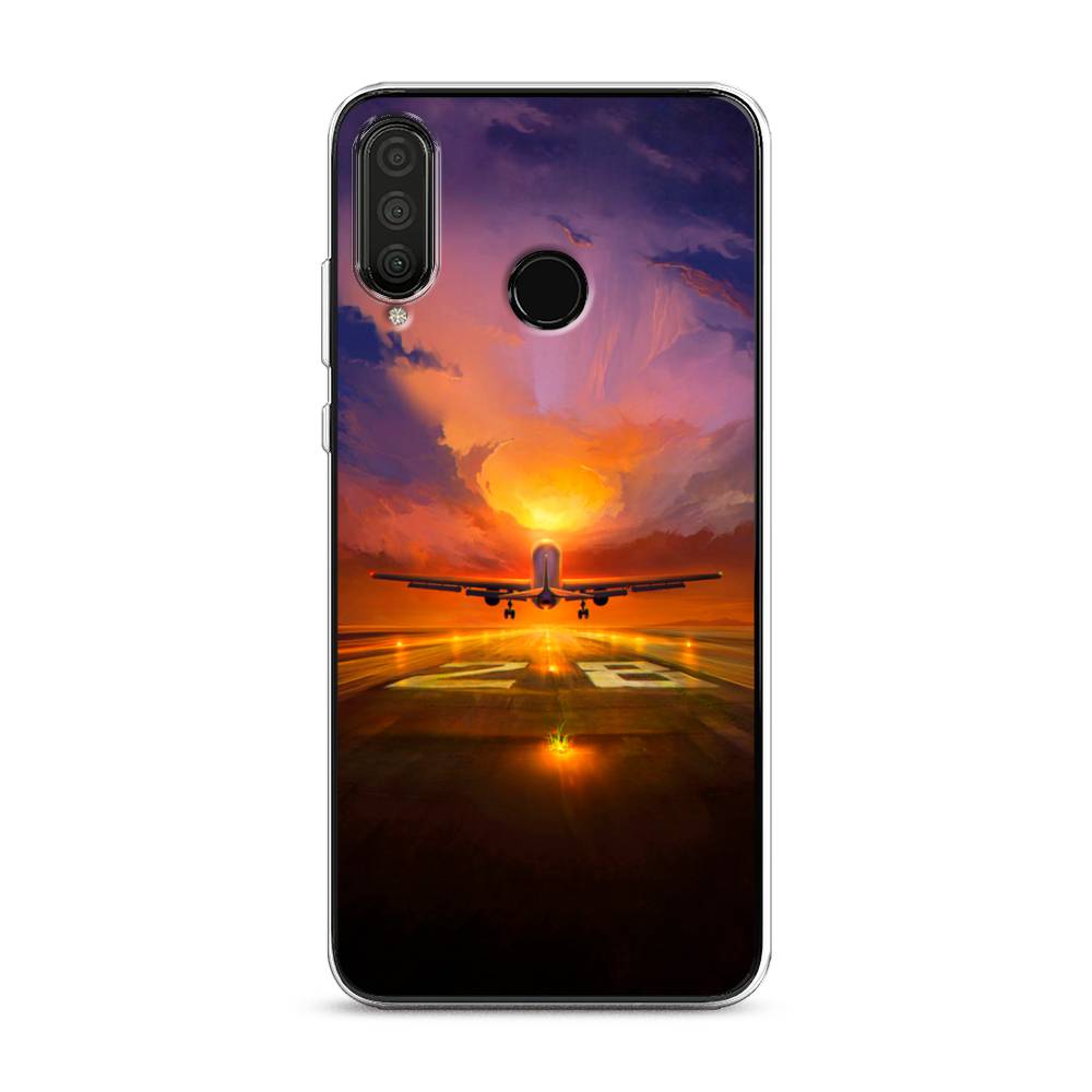 

Чехол на Huawei P30 Lite "Самолет на посадке", Оранжевый;синий, 67950-6