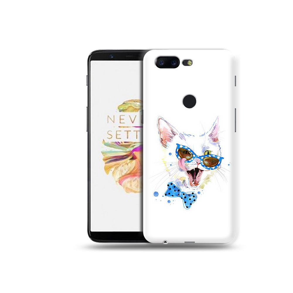

Чехол MyPads Tocco для OnePlus 5T белый кот, Прозрачный, Tocco