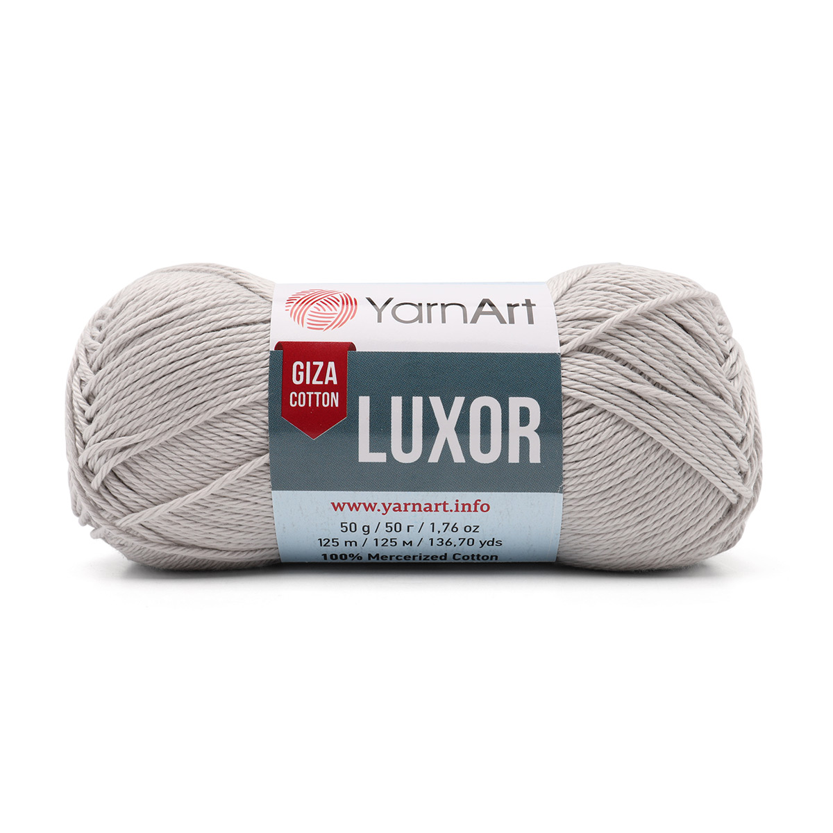 

Пряжа YarnArt 'Luxor', 50г, 125м (мерсеризованный хлопок) (1218 светло серый), 10 мотков